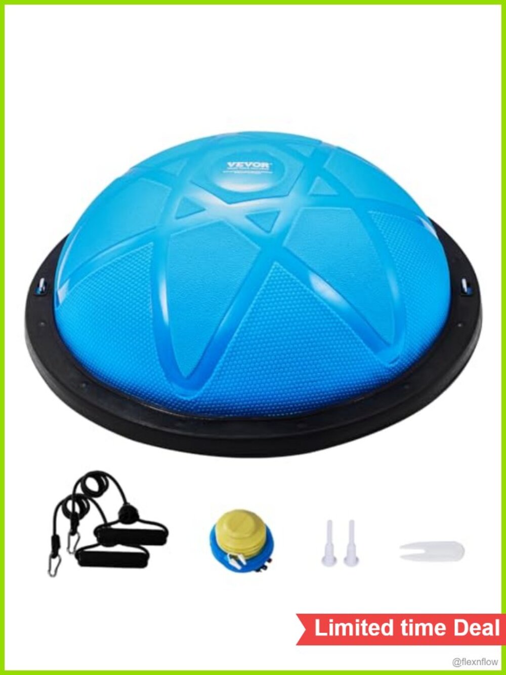 Half Exercise Ball Trainer with Resistance Bands & Pump, Stability Ball for
